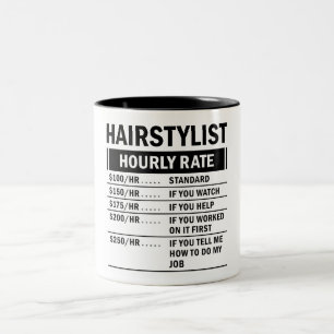 Funny Hairstylist-timtaxa Två-Tonad Mugg