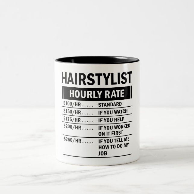 Funny Hairstylist-timtaxa Två-Tonad Mugg (Center)
