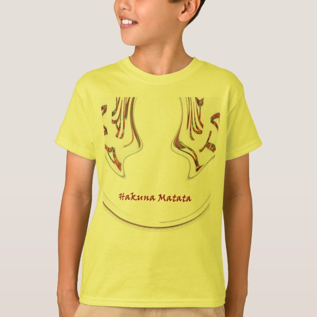 Funny Hakuna Matata Gissar Kids T-Shirt roligt Ans (Framsida)