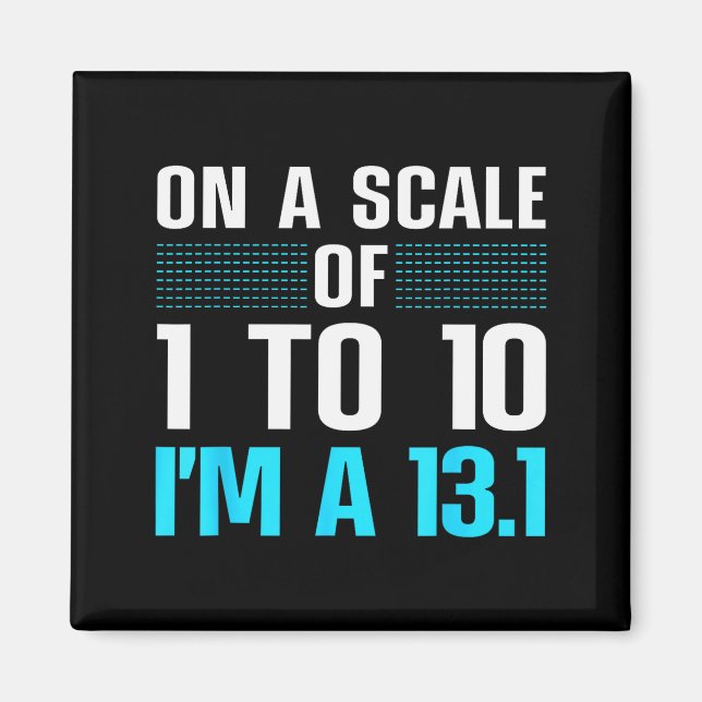 Funny Half Marathon Art For Men Women 13.1 Maratho Magnet (Framsidan)