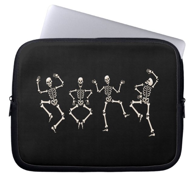 Funny Halloween Älskare Dance med Skeleton Laptop Fodral (Framsidan)