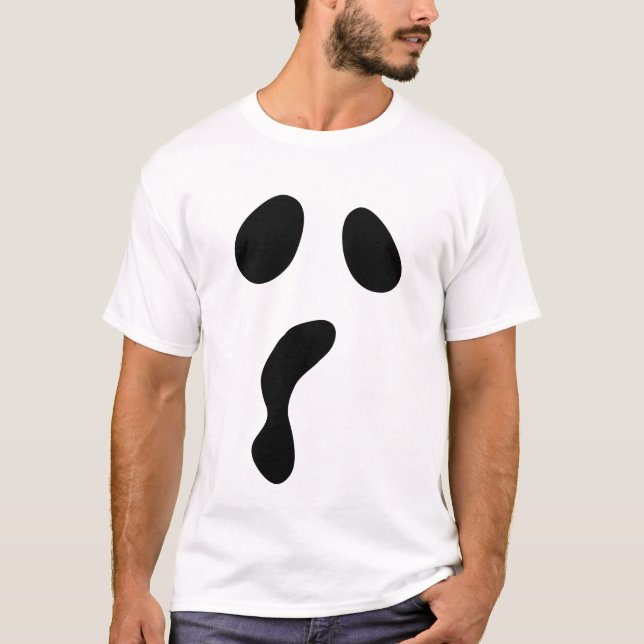 Funny Halloween ansikte spökboo Party T Shirt (Framsida)