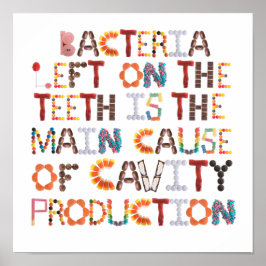 Funny Halloween Art Art för dentist Poster