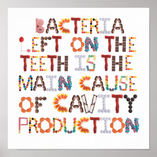 Funny Halloween Art Art för dentist Poster (Framsidan)