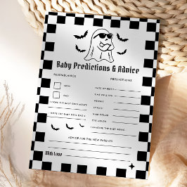 Funny Halloween Baby Predications & Advice Game Inbjudningar