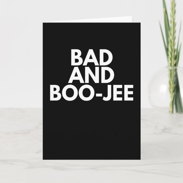 Funny Halloween - Bad och Boo-Jee Kort (Framsida)