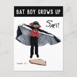 Funny Halloween-baskort Helg Vykort