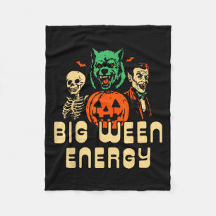 Funny Halloween Big Ween Energy Uni Fleecefilt