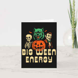 Funny Halloween Big Ween Energy Uni För manar Kort
