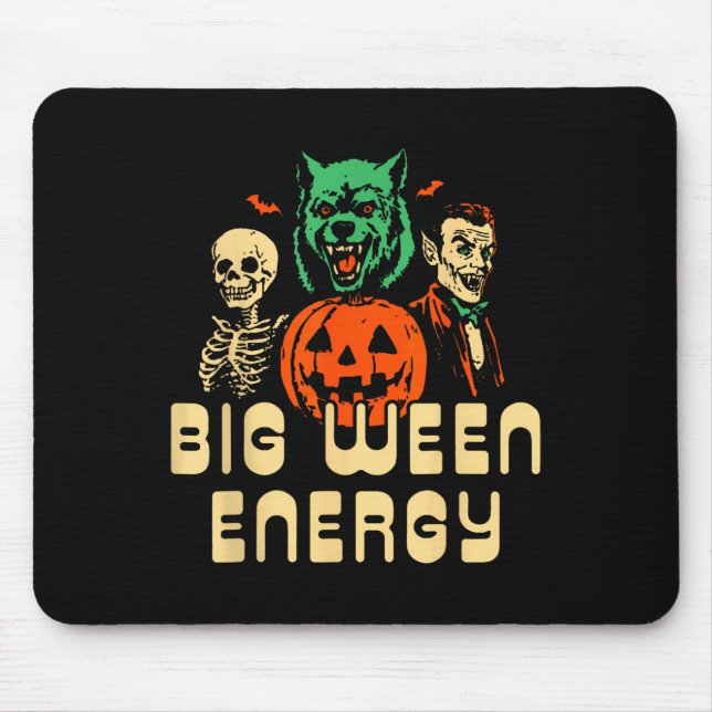 Funny Halloween Big Ween Energy Uni Musmatta (Framsidan)