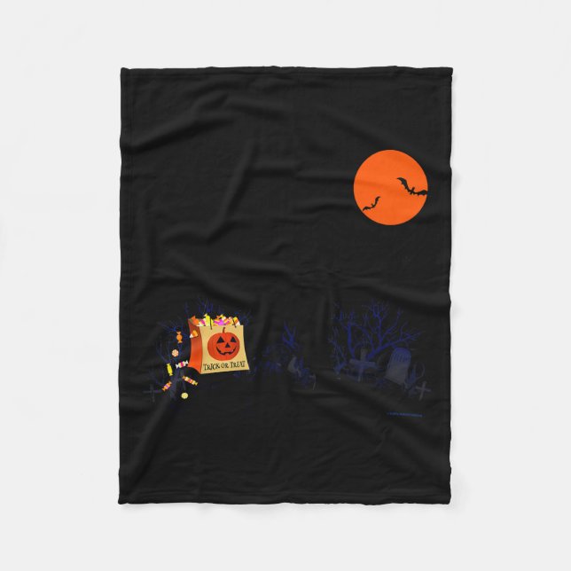 Funny Halloween Bigfoot Trick Or Treating - Bigfoo Fleecefilt (Framsidan)