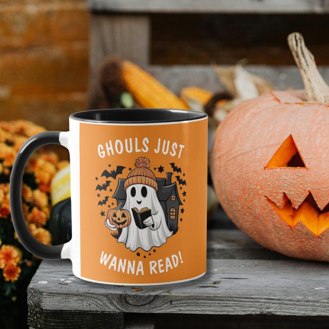 Funny Halloween Bok Älskare Mugg (Skapare uppladdad)