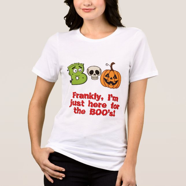 Funny Halloween BOO Design - Cute Frankenstein T Shirt (Framsida)