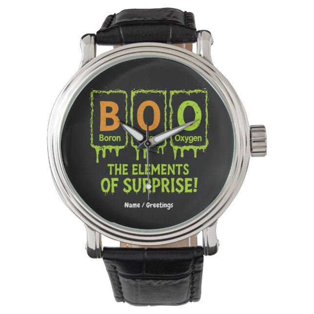 Funny Halloween Boo Inslag Science Surprise Gift Armbandsur (Framsida)