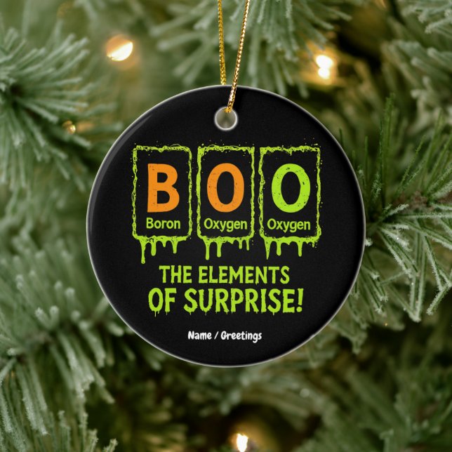 Funny Halloween Boo Inslag Science Surprise Gift Julgransprydnad Keramik (Träd)
