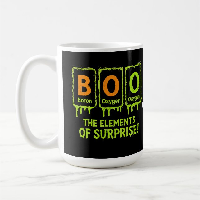 Funny Halloween Boo Inslag Science Surprise Gift Kaffemugg (Vänster)