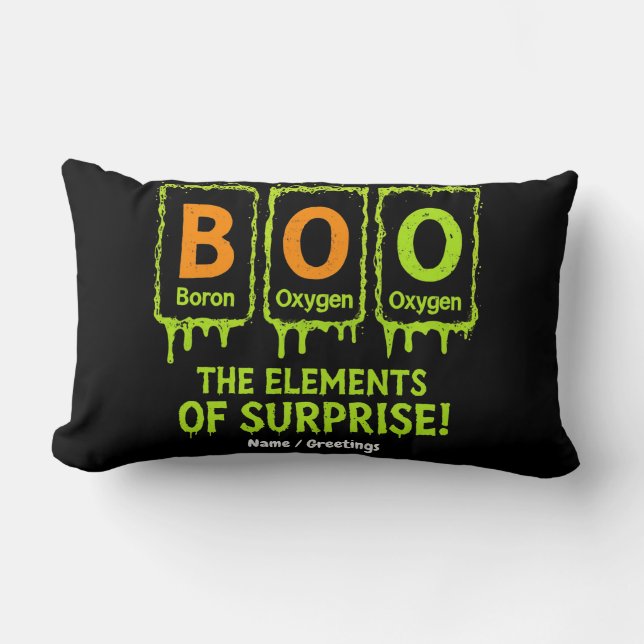 Funny Halloween Boo Inslag Science Surprise Gift Lumbarkudde (Framsida)