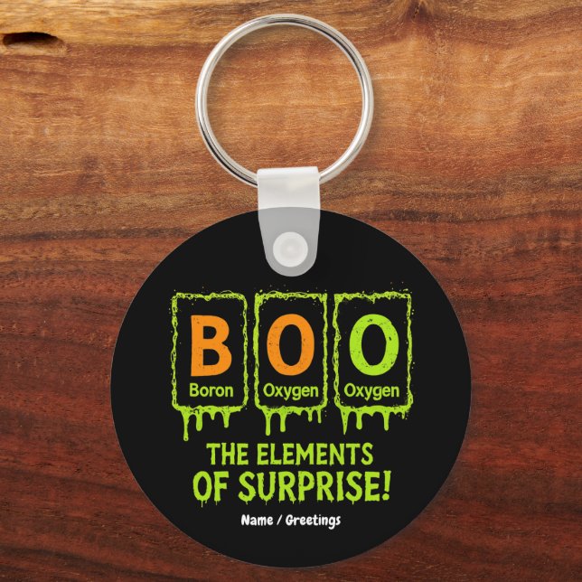 Funny Halloween Boo Inslag Science Surprise Gift Nyckelring (Framsida)