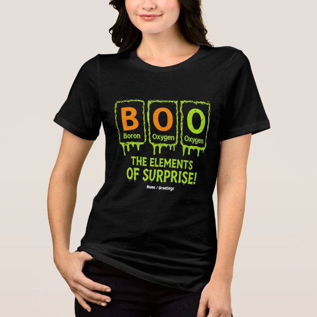 Funny Halloween Boo Inslag Science Surprise Gift T Shirt (Framsida)