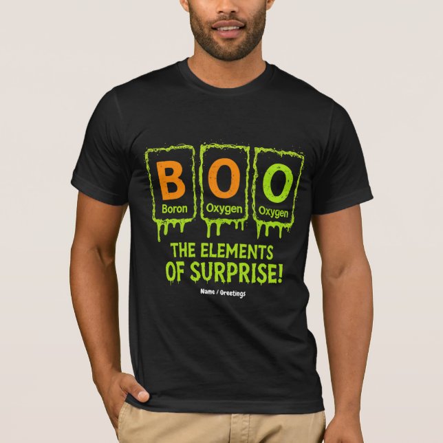 Funny Halloween Boo Inslag Science Surprise Gift T Shirt (Framsida)