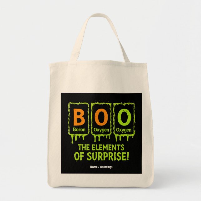 Funny Halloween Boo Inslag Science Surprise Gift Tygkasse (Framsidan)