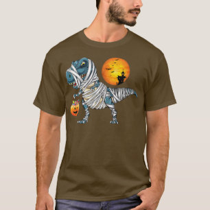 Funny Halloween Boys Manar Dinosaur T re Mummy Pum Shirt