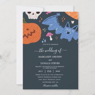 Funny Halloween-bröllopsinbjudningar Inbjudningar