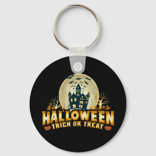 Funny Halloween Bus eller godis-scary Keychain Nyckelring
