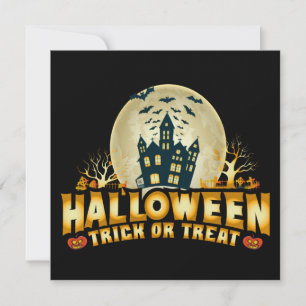 Funny Halloween Bus eller godis-stilt platta kort