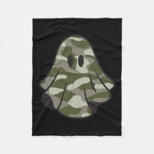 Funny Halloween Camouflage Camo Ghost Hej Huntin Fleecefilt