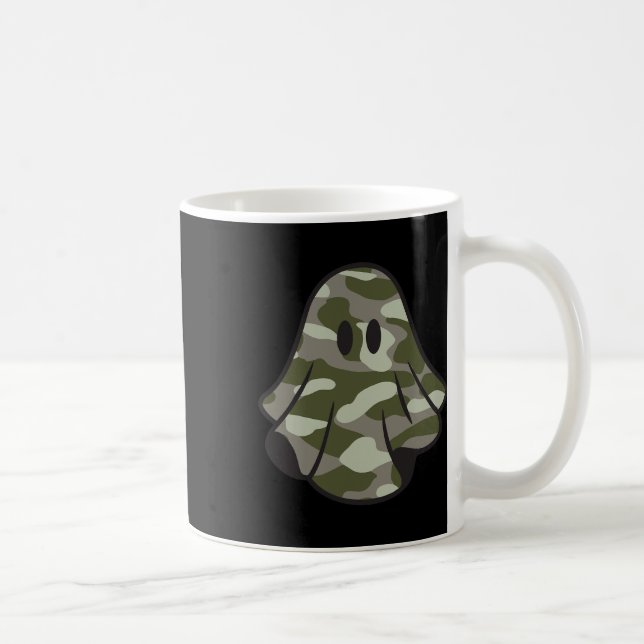 Funny Halloween Camouflage Camo Ghost Hej Huntin Kaffemugg (Höger)