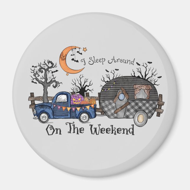 Funny Halloween Camping Magnet (Framsidan)