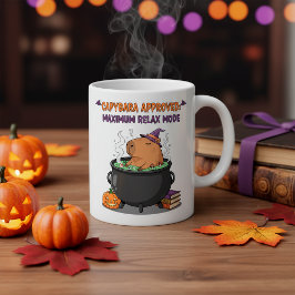 Funny Halloween Capybara Witch Guide Cauldron Kaffemugg