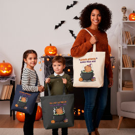 Funny Halloween Capybara Witch Guide Cauldron Tygkasse