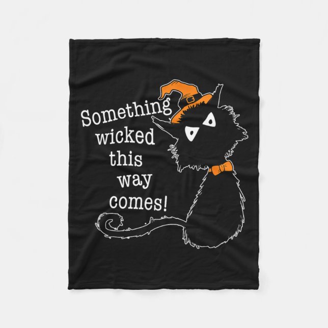 Funny Halloween Cat - Shakespeare Macbeth Quote  Fleecefilt (Framsidan)