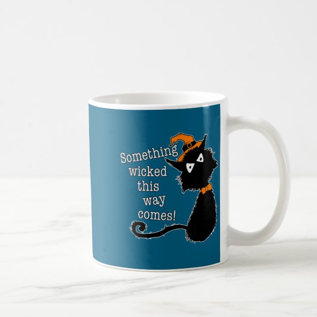 Funny Halloween Cat - Shakespeare Macbeth Quote  Kaffemugg (Höger)