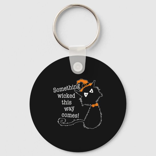 Funny Halloween Cat - Shakespeare Macbeth Quote  Nyckelring (Framsida)