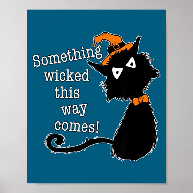 Funny Halloween Cat - Shakespeare Macbeth Quote  Poster (Framsidan)