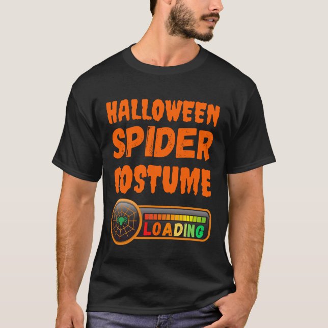Funny Halloween Costume Loading Spider Mom Dad Boy T Shirt (Framsida)