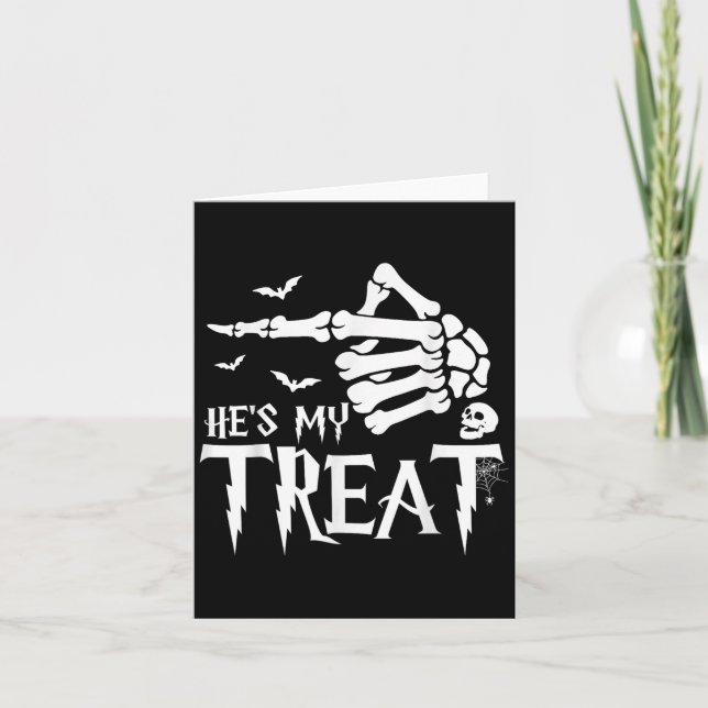 Funny Halloween Costume par Skeleton Matching S Kort (Framsida)