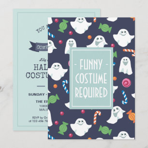 Funny Halloween Costume Party-inbjudan Inbjudningar