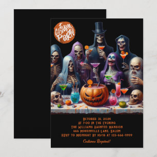 Funny Halloween Costume Party-inbjudan Inbjudningar