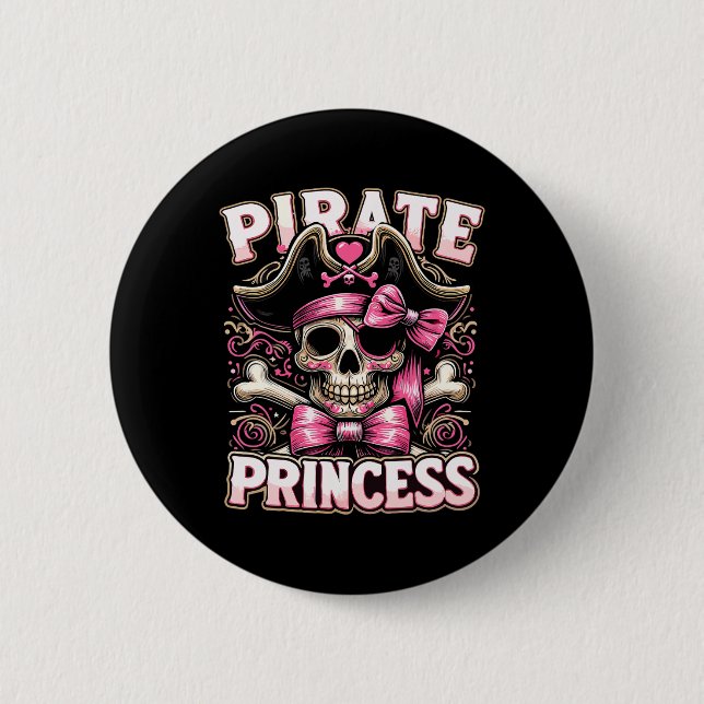 Funny Halloween Costume Pirat Princess Coquette B Knapp (Framsida)