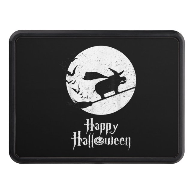 Funny Halloween Costume Witch Hippo Älskare Gift Dragkroksskydd (Framsidan)