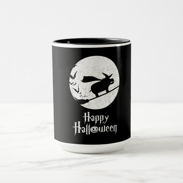 Funny Halloween Costume Witch Hippo Älskare Gift Mugg (Center)
