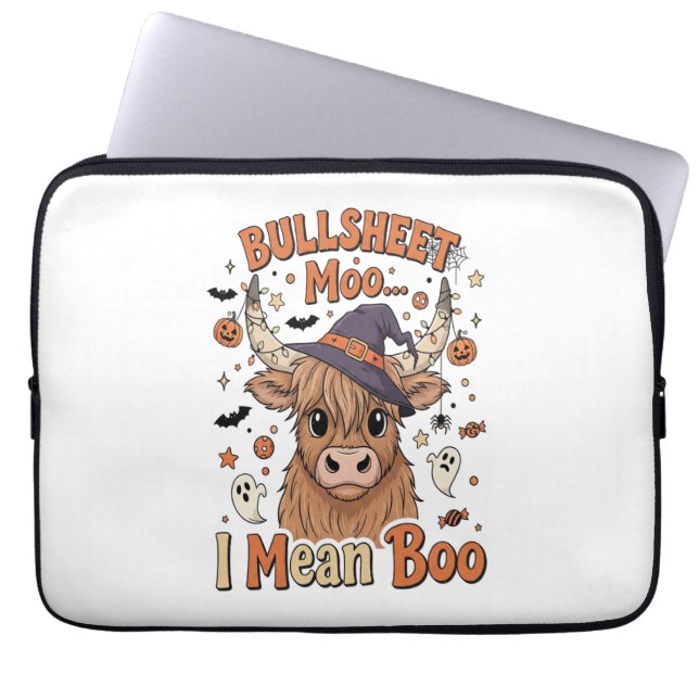 Funny Halloween Cow Bullsheet I-Elak Laptop Fodral (Framsidan)