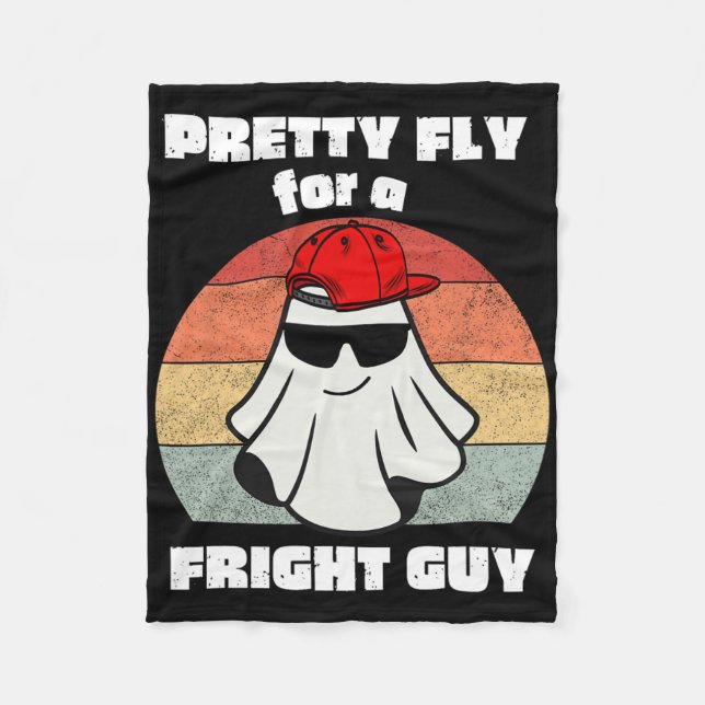 Funny Halloween Cute Ghost Spooky Funny Halloween Fleecefilt (Framsidan)