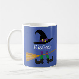 Funny Halloween Cute Witch Anpassningsbar Kaffemugg