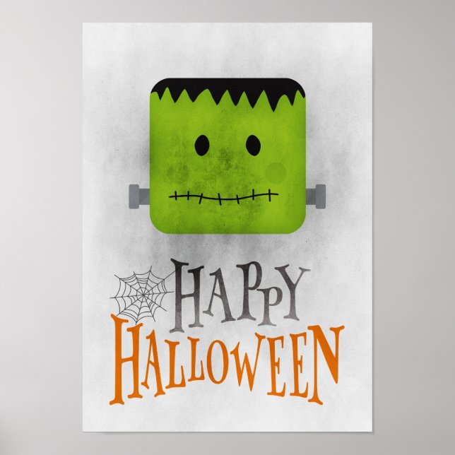 Funny Halloween Decor - Grunge Poster (Framsidan)