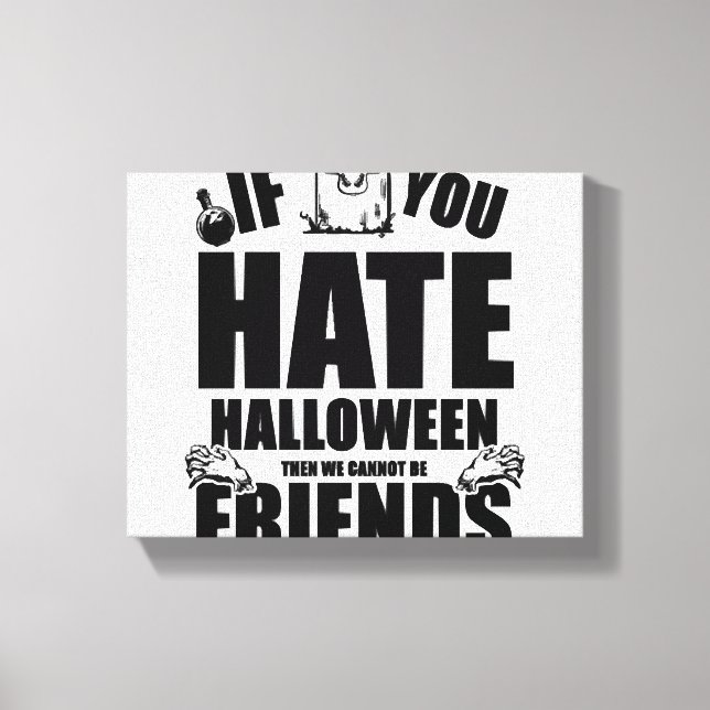 Funny Halloween-design för Halloween fest Canvastryck (Framsida)